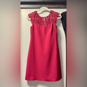 White House Black Market Red Lace Mini Dress, size 00 perfect condition